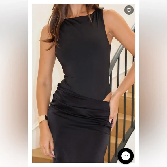 White Fox Boutique Black Maxi Dress - Picture 2 of 4